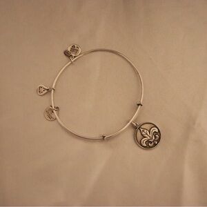 Alex and Ani Fleur-de-lis Charm Bracelet